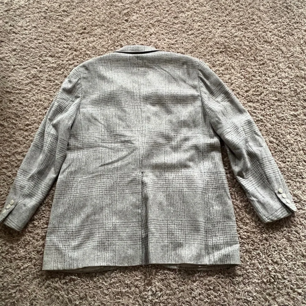 Southwick Carl Sterr Mens Grey Glen Plaid Wool Blazer Sport Coat USA Tailored 42